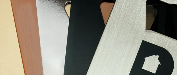 metal finiishes on metal bottle opener business card