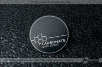 Circular Black Metal Custom Shape Metal Business Card Laser Etched Auto Detail Business Card