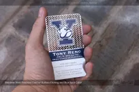 Stainless-Steel-Metal-Business-Card-For-Yale-Football-Coach