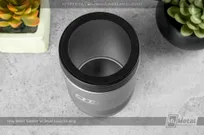 Gray-Metal-Beverage-Holder-Silver-Laser-Etching-JT-Steel-Top