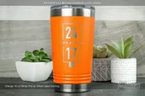 Orange-Metal-16oz-Pint-Silver-Laser-Etching-Bakes-Brewing
