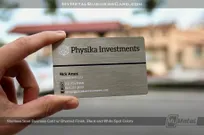 Stainless-Steel-Metal-Card-With-Brushed-Finish-And-Black-And-White-Spot-Color