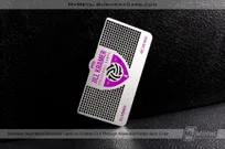 Stainless-Steel-Metal-Business-Card-For-Vollyball-Camp-Custom-Cutouts-Purple-Spot-Color