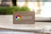 Stainles-Steel-Metal-Business-Card-With-Colorful-Rainbow-Logo-and-Surface-Etching