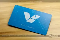 Stainless-Steel-Business-Card-With-Blue-And-White-Spot-Color