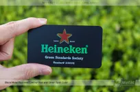 Heineken-Black-Metal-Membership-Card-With-Red-And-Green-Spot-Color