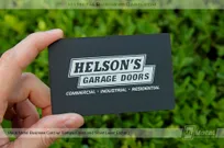 Black-Metal-Business-Card-With-Texture-Finish-For-Garage-Door-Company