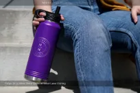 Purple-Metal-Water-Bottle-With-Custom-Monogram-Logo-Etched-Free