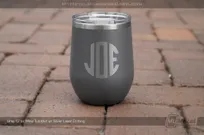 Gray-Metal-12-oz-Tumbler-Custom-Etched-With-Your-Name-Logo