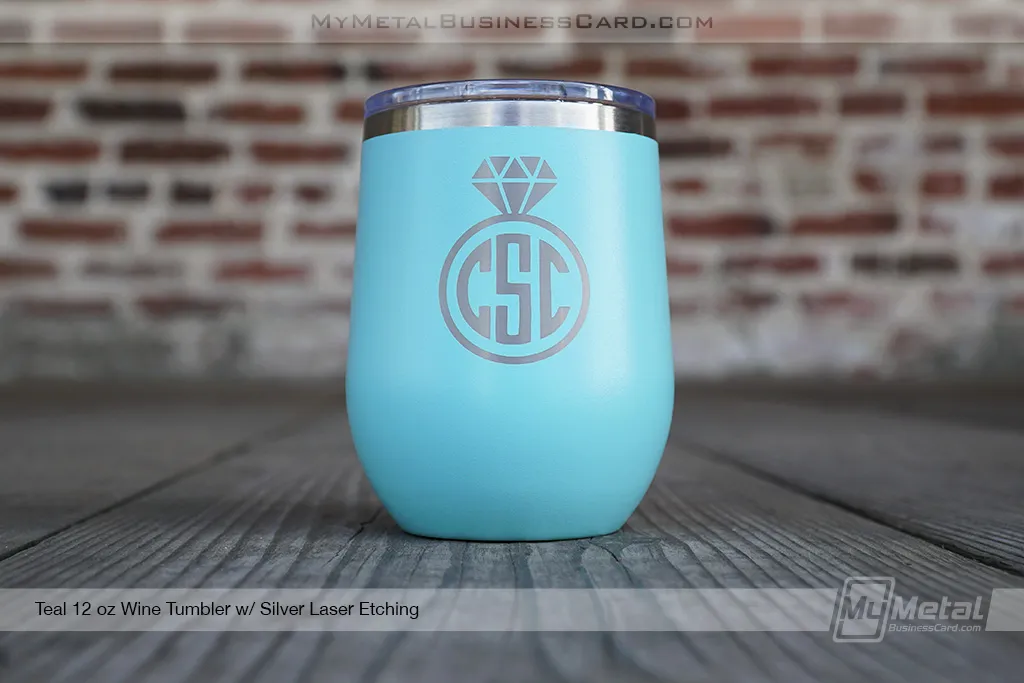 Teal-Metal-12-oz-Tumbler-Wine-For-Bride-Engagement-Gift-Logo