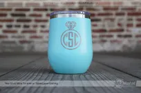 Teal-Metal-12-oz-Tumbler-Wine-For-Bride-Engagement-Gift-Logo