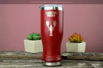 Maroon-Metal-14oz-Pilsner-Silver-Laser-Etched-Logo-Lobster-Media