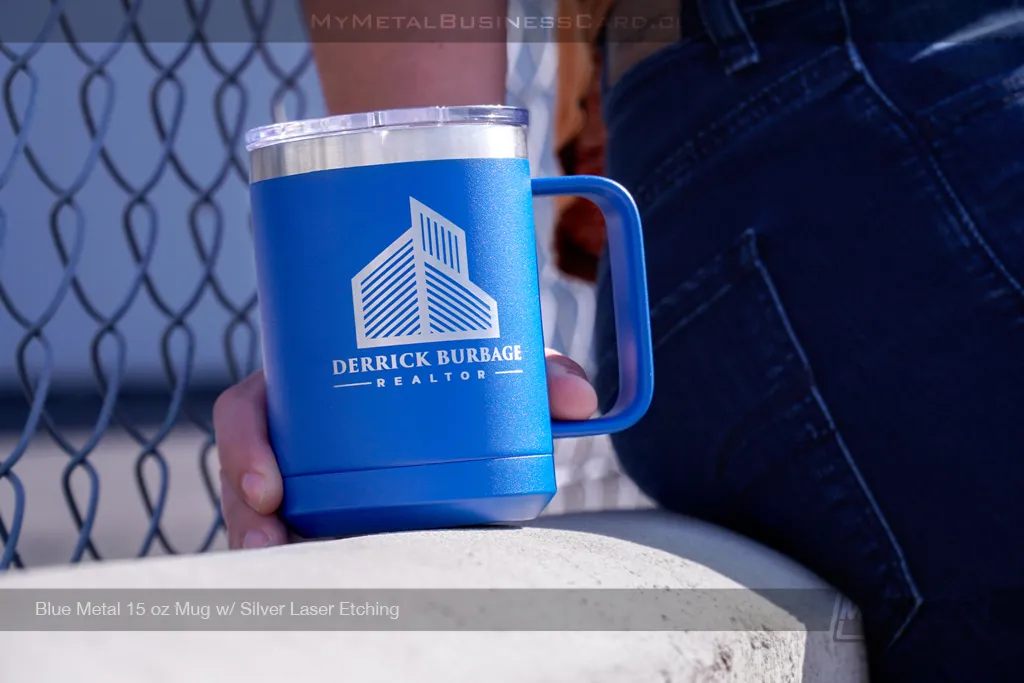Blue-Metal-15-Ounce-Mug-Silver-Laser-Etched-Logo-Realty