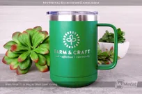 Greenl-Metal-15-Ounce-Mug-Silver-Laser-Etched-Logo-Farm-Craft