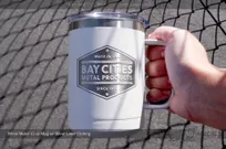 White-Metal-15-Ounce-Mug-Silver-Laser-Etched-Logo-Bay-City-Metal