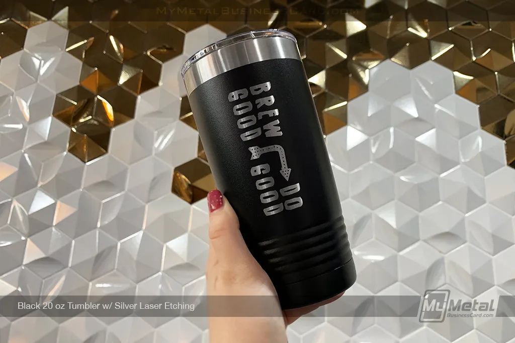 Black-20-oz-Metal-Tumbler-With-Laser-Etched-Logo-for-coffee-company