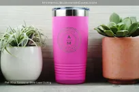 Pink-20-oz-Metal-Tumbler-With-Customied-Logo-and-Your-Name