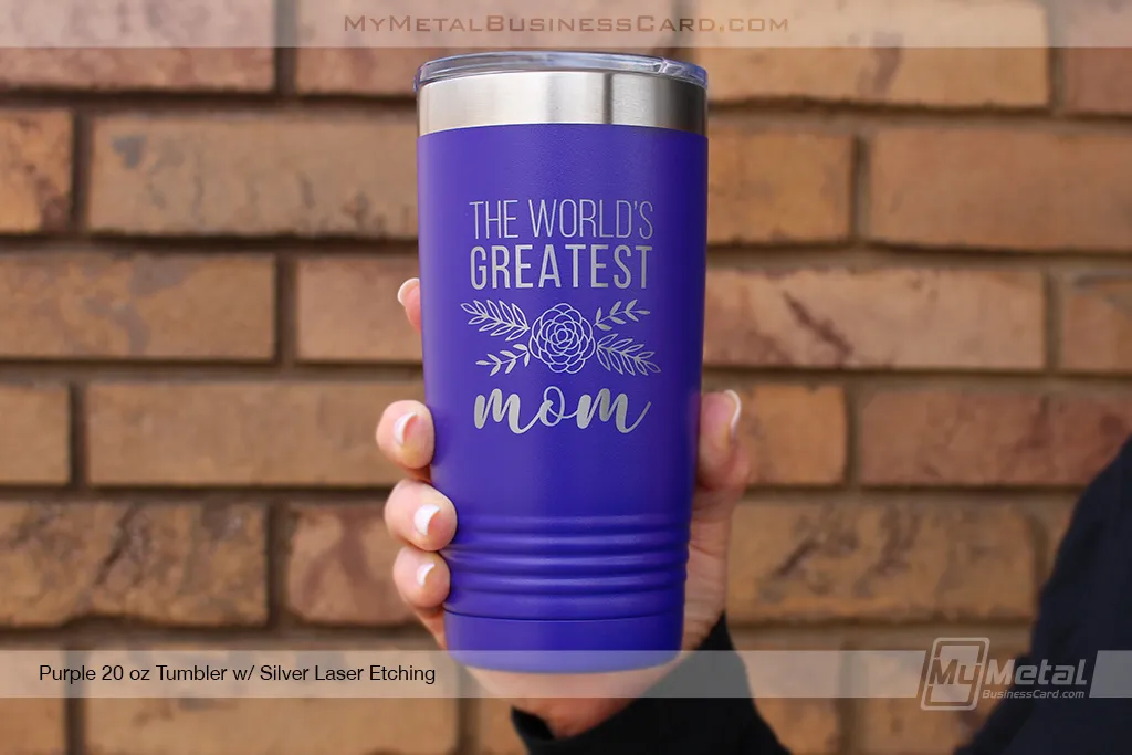 Purple-Metal-20-oz-Tumbler-Silver-Laser-Etched-for-Mom-Mothers-Day