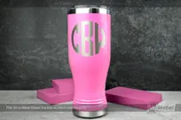 Pink-Metal-20oz-Pislner-Silver-Laser-Etching-Monogram-Logo