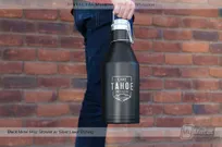 Black-Metal-64-oz-Insulated-Growler-with-Lake-Tahoe-Brewing-Logo