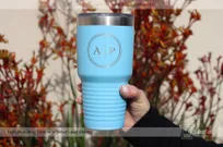 Light-Blue-30-oz-Metal-Tumbler-With-Custom-Logo-featuring-Your-Initials