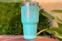 Teal-30-oz-Metal-TumblerCustom-Engraved-with-Your-initials-Monogram-Logo