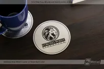 Brushed-Stainless-Steel-Metal-Coaster-Black-Screen-Print-Color