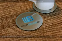 Brushed-Stainless-Steel-Metal-Coaster-With_Blue-Screen-Print-Color