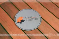 Brushed-Stainless-Steel-Metal-Coaster-With-Orange-Screen-Print-Color