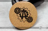 Cork-Coaster-Laser-Etched-Gear-Logo-Design