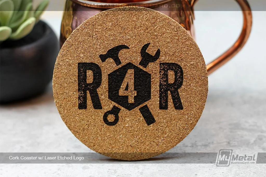 Custom etched Cork-Coaster-Laser-Etched-Logo-Custom-Design