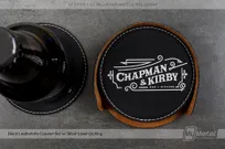 Black-Leatherette-Coaster-Set-For-Bar