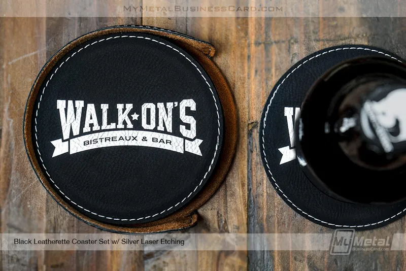 Leatherette 6-Coaster Set