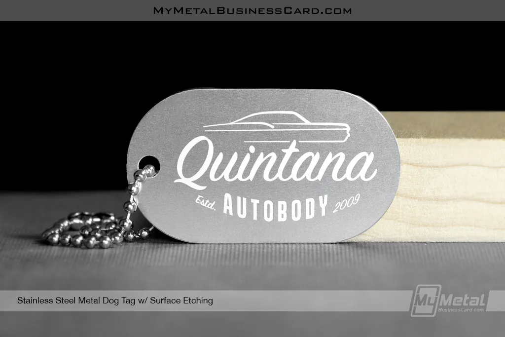 Etched-Metal Dog Tags