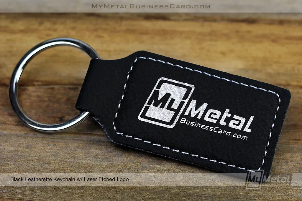Leatherette Key Chain | My Metal Business Card