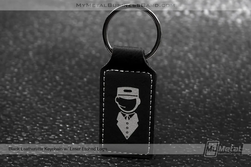 Leatherette Key Chain | My Metal Business Card