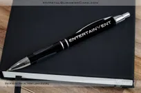 Pen-Black-Metal-With-Laser-Etched-Entertainment-Logo
