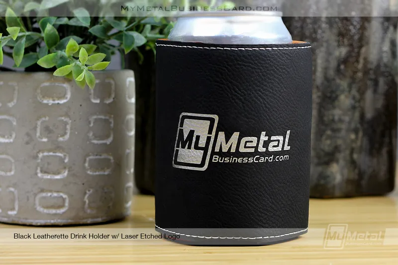 Drink-Holder-Black-Leatherette-Laser-Etched-Custom-Logo