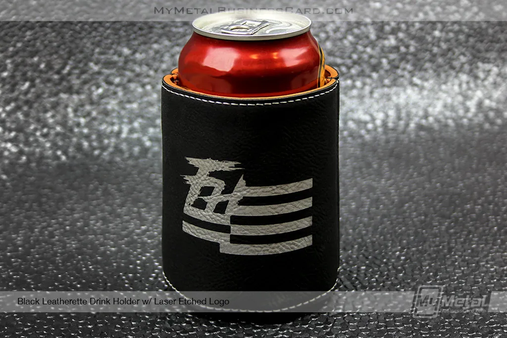 Leatherette Beverage Holders | My Metal Business Card