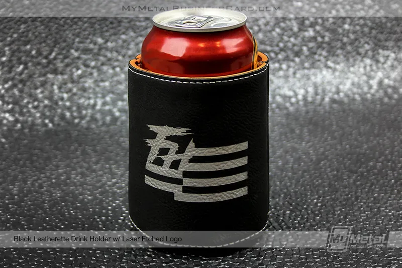 Drink-Holder-Black-Leatherette-Laser-Etched-Flag-Logo