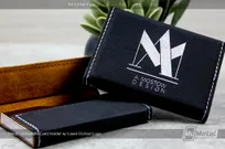 Card-Holder-Black-Leatherette-With-Laser-Etched-Logo-For-Designer