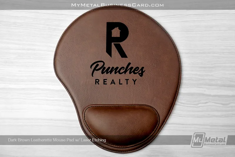 Dark-Brown-Leatherette-Mouse-Pad-Punches-Realty
