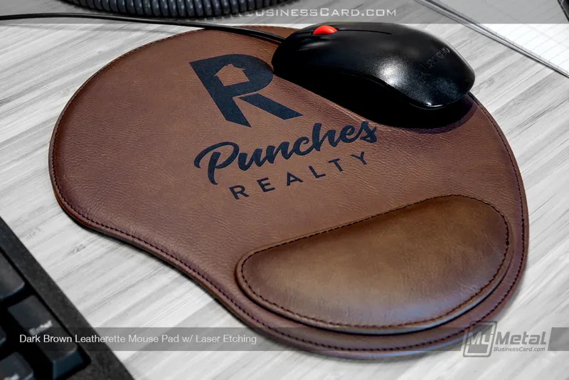 Dark-Brown-Leatherette-Mouse-Pad-Punches-Realty-Desk