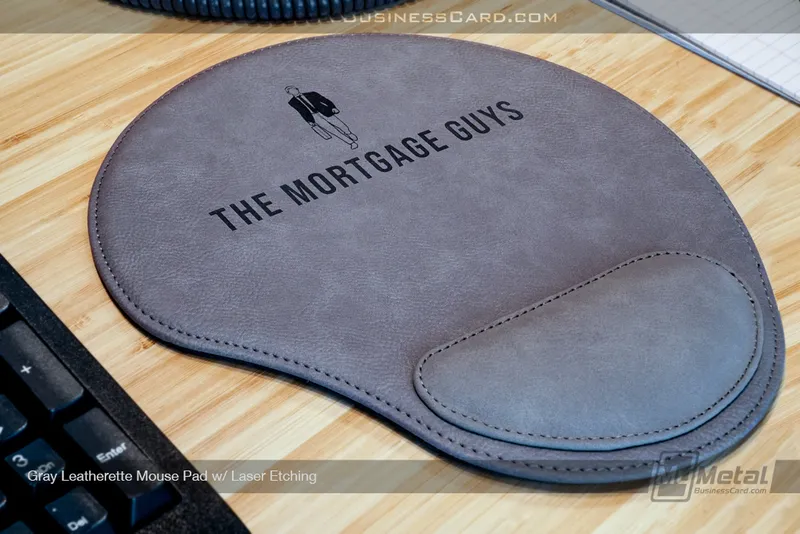 Gray-Leatherette-Mouse-Pad-Mortgage-Guys-Desk