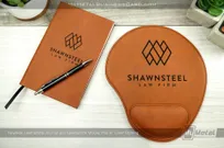 Rawhide-Leatherette-Mouse-Pad-and-Leatherette-Journal-Shawn-Steel-Lawfirm