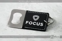Black-Leatherette-Bottle-Opener-Silver-Laser-Focus-Logo-Keychain