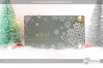 Stainless-Steel-Metal-Holiday-Card-With-Custom-Snowflake-Christmas-Design