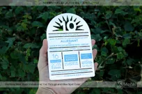 Stainless steel custom invitation to event with cut-outs 