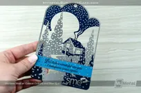 Stainless-Steel-Metal-Invitation-With-Custom-Cutout-of-Christmas-Village