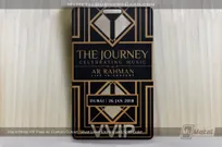 Black-Metal-VIP-Pass-Custom-Cutout-Spot-Color-Art-Deco